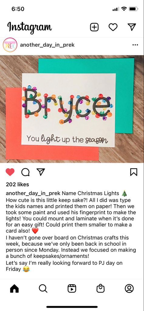 Christmas Lights Name Preschool, Sped Christmas Crafts, Christmas Light Crafts For Toddlers, Christmas Name Crafts For Kids, Christmas Lights Activities For Kids, Handprint Christmas Lights, Preschool Christmas Lights Craft, Christmas Light Activities Preschool, December Prek Crafts