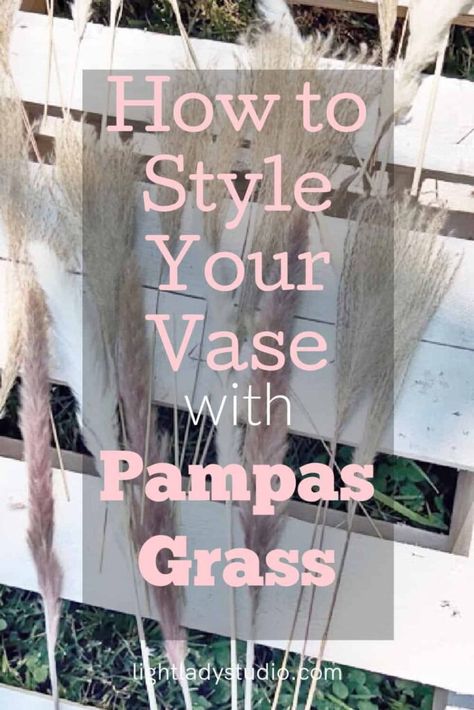 Floral Arrangements Using Pampas, Big Pampas Grass Decor, How To Style Large Pampas, Pampas Glass Vase, Pampas Grass In Tall Vase, Pampas Grass Vase Ideas, Pompous Grass In Vase, Large Vase With Pampas, Floral Arrangements For Tall Floor Vases