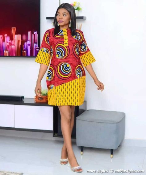 The Latest Ankara Outfit Fashions For The African Woman Ankara Short Gown Styles 2020, Ankara Dress Styles Short, Ankara Styles Dresses, Ankara Short Dresses, Simple Ankara Gowns, Short Ankara Dresses, Ankara Outfits, Fashion Work Outfit, Ankara Short