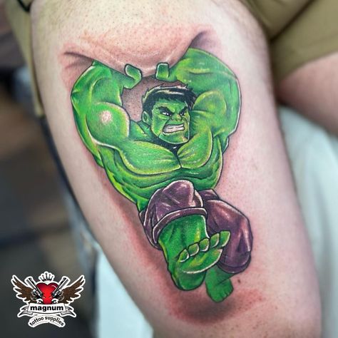 Incredible Hulk tattoo from Ben Carlisle made using #magnumtattoosupplies 🔥 . . #hulk #marvel #incrediblehulk #avengers #tattoo #ink #comic #hulkcomics #marvelstudios #thehulk Instagram: @ben_carlisle_tattooist Hulk Tattoo Ideas For Women, Incredible Hulk Tattoo, Hulk Tattoo Ideas, Hulk Tattoo, Dc Tattoo, Avengers Tattoo, Cartoon Tattoo, Iron Man Wallpaper, Wallpaper Images Hd