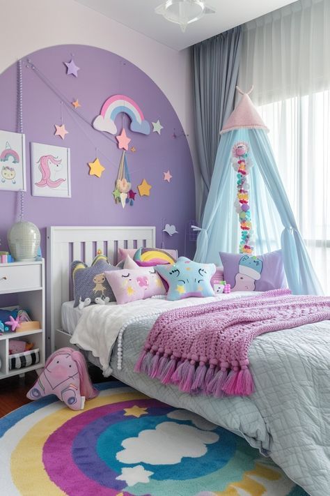 Purple Kids Bedroom, Angel Bedroom, Cosy Bedrooms, Kids Bedroom Inspiration, Sleep Sanctuary, Girly Room, Toddler Rooms, Baby Room Design, Daughters Room