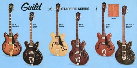 Guild Starfire Electric Guitar >> Vintage Guitar and Bass Guild Guitars, Classic Motorcycles For Sale, Buddy Guy, Bass Amps, Vintage Guitar, Sunset Shimmer, Body Electric, Electric Guitars, Guitar Amp