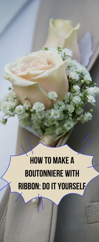 How To Make A Simple Boutonniere, Diy Groom Boutonniere, How To Make Bootaneers, How To Make Boutineers With Fake Flowers, Diy Small Ribbon Flowers, How To Make Boutonnieres, How To Wrap A Boutonniere With Ribbon, Make Your Own Boutonniere, Making A Boutonniere