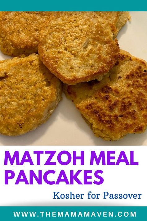 Crispy Matzoh Meal Pancakes Recipe #matzohmeal #pancakes Matzo Meal Pancakes, Jewish Holiday Recipes, Matzo Meal, Passover Recipes, Cooked Veggies, Jewish Recipes, Holiday Cooking, Pancake Recipe, Passover