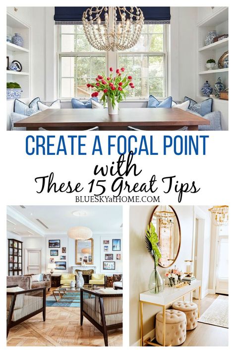 Room Focal Point Ideas, Focal Points In Living Room, How To Create A Focal Point Living Room, Focal Point Living Room Wall, Window Focal Point Living Room, Dining Room Focal Wall Ideas, Focal Wall Living Room, Tv Focal Point Living Room, Living Room Focal Point Ideas