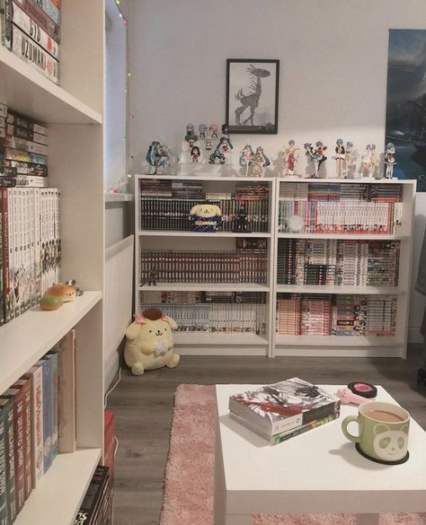 Otaku Room, Pinterest Room Decor, Study Room Decor, Gamer Room, Aesthetic Rooms, Pretty Room, Dreamy Room, Kawaii Room, Dream Room Inspiration