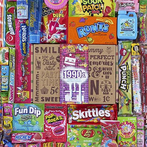 90s Candy, Rainbow Punch, Nerds Rope, Candy Videos, 90s Theme Party, Fun Dip, Nostalgic Candy, Retro Candy, Candy Gift Box