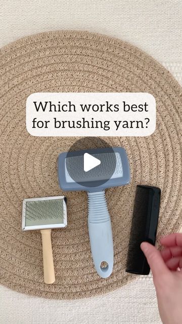 Amigurumi Pattern Designer on Instagram: "I’ve always used a soft wire brush I bought on Etsy for brushing my crocheted animals/yarn, so I wanted to try out a regular pet slicker brush and a fine tooth comb and compare the results…!

I actually was pleasantly surprised how well the fine tooth comb worked, if you were patient! With a little combing, there was a wavy look as it started to pull the yarn strands apart but after several minutes it took on the look of brushed yarn! Not quite as wispy as with the wire brush but if a comb is all you have on hand, I think it works well. It’s also nice because if you slip and comb something on your piece that you didn’t want brushed, it won’t snag and fuzz up nearly as easily as the brush. (Also, the comb is the best option when working with really Brushed Crochet, Brush Crochet, Crocheted Animals, Fine Tooth Comb, Slicker Brush, Pet Brush, Types Of Yarn, Animal Friends, The Wire