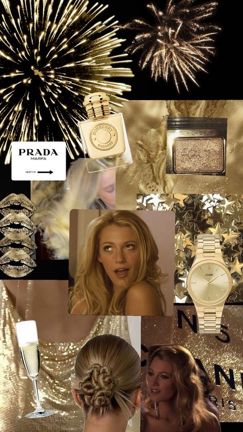 serena van der woodsen gold #serenavanderwoodsen #gossipgirl #gold #party #cleangirl #chanel Serena Van Der Woodsen Room Decor, Serena Van Der Woodsen Style Outfits, Serena Van Der Woodsen Inspired Outfits, Serena Van Der Woodsen Gold, Serena Hairstyle, Serena Vanderwoodsen Aesthetic, Serena Van Der Woodsen Makeup, Serena Aesthetic, Serena Core