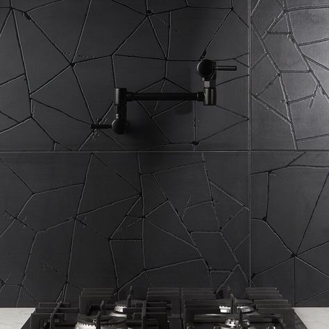 Ivy Hill Tile Smith 16" x 32" Porcelain Field Tile | Wayfair Dark Bathroom, Black Backsplash, Standing Shower, Matte Tile, Artistic Tile, Porcelain Wall Tile, Black Tiles, Bathroom Floor Tiles, Commercial Flooring