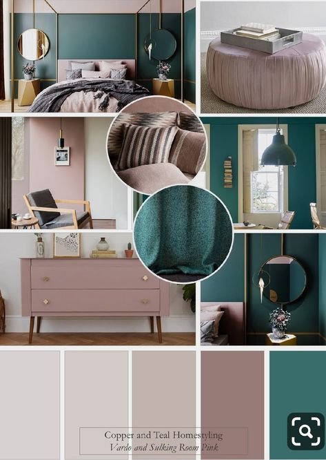 Sulking Room Pink, Teal Bedroom, Boho Styl, Room Color Schemes, Bedroom Color Schemes, Bohol, Diy Bathroom Decor, Pink Room, Bedroom Green