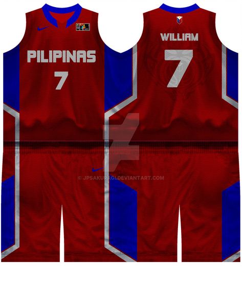 Gilas Pilipinas - Red Away Jersey by jpsakuragi.deviantart.com on @DeviantArt Gilas Pilipinas, Fiba Basketball, Jersey Design, Basketball Jersey, World Cup, Mens Short, Sports Jersey, Basketball, Deviantart