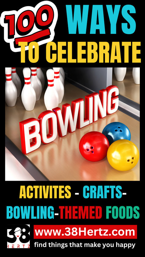 Food ideas, fun activities, DIY crafts, special games, and more to celebrate bowling! Bowling Games For Adults, Bowling Games Ideas, Bowling Crafts, Beach Bowling, Rib Sliders, Bowling Pin Crafts, Bowling Tournament, Bowling League, Bowling Games