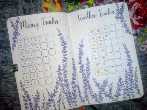 #bulletjournal #bujo #lavender #moneytracker #weathertracker Lavender Bullet Journal Theme, Lavender Bujo, June Moodboard, Bujo 2025, Bullet Journal Work, Bullet Journal Month, Start Journaling, Bullet Journel, Habit Tracker Bullet Journal