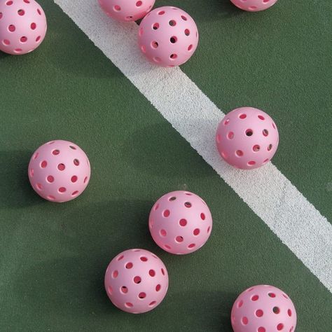 Pink Hybrid Pickleballs - Set of 3 | Recess Pickleball Pickle Bar, Bridal Theme, Toddler Girl Room, Outdoor Game, Pickleball Court, Pickle Ball, Playlist Covers, Pickleball Paddles, Pink Spring