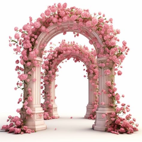 Flower Arch Drawing, Wedding Flowers Hanging, Arch Wedding Decoration, Flower Wedding Arch, Flower Wall Hanging Decor, Room Hanging Decor, Flowers Arch, Wedding Illustration Card, Diy Paper Wall Hanging