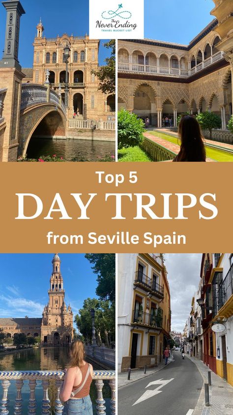 Day Trip from Seville Spain Seville Spain Travel, All About Spain, Madrid Spain Travel, Barcelona Spain Travel, Spain Travel Guide, Travel Destinations Asia, One Day Trip, Seville Spain, Usa Travel Destinations