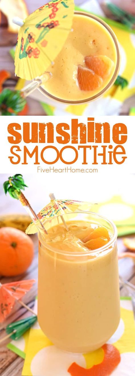 Sunshine Smoothie, Tropical Smoothie Recipes, Apricot Smoothie, Citrus Smoothie, Smoothie Fruit, Nutribullet Recipes, Smoothie Drink Recipes, Tropical Smoothie, Smoothie Prep