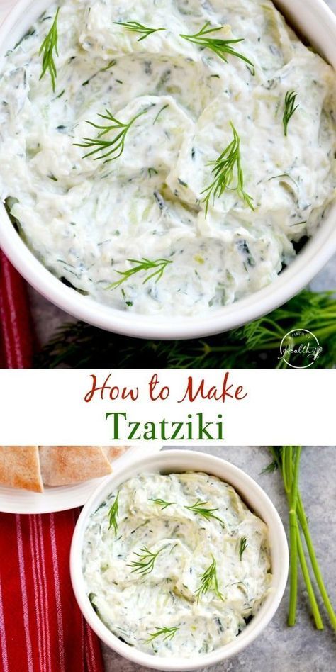 Mediterranean Recipes Healthy, Tzatziki Sauce Recipe, Mediterranean Diet Recipes Dinners, Tzatziki Recipes, Easy Mediterranean Diet Recipes, Doner Kebab, Cucumber Recipes, Tzatziki Sauce, Yogurt Sauce