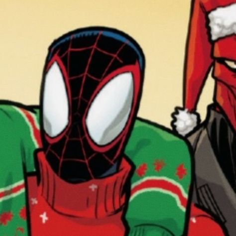 comic: Gwenpool Holiday Special - Merry Mix-Up (2016) Spider Man Christmas, Christmas Pfp, Miles Morales, Peter Parker, Matching Pfp, Matching Icons, Deadpool, Spiderman, Marvel