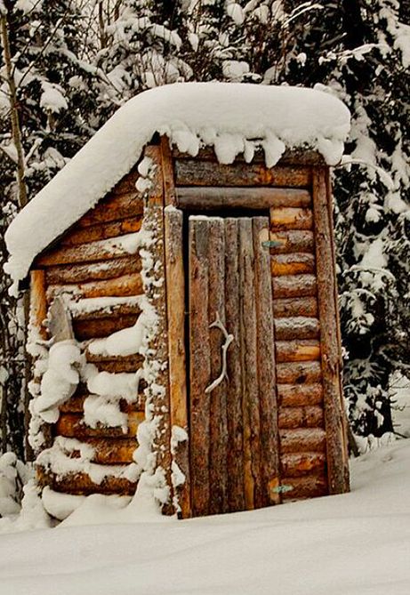 Log Outhouse, Outhouses Ideas, Outhouse Pictures, Outhouse Shed, Outhouse Bathroom, Out Houses, Peace River, Outdoor Toilet, Eternal Youth