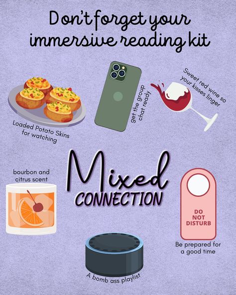 In case you wanted to cozy up and get ready to read Mixed Connection… don’t forget your immersive reading kit 🍹 #mixedconnection #cypresslakereunion #bipocromance #blackromance #spicybooks Immersive Reading, Loaded Potato Skins, Sweet Red Wines, Potato Skins, Citrus Scent, Get Ready, Red Wine, To Read, Reading