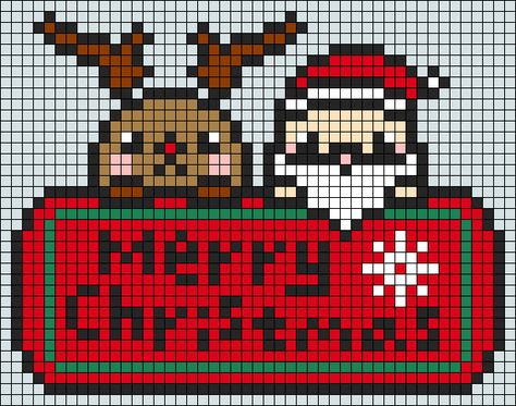 Pixel Art Noel, Xmas Drawing, Christmas Perler Beads, Graph Paper Drawings, Cross Stitch Fonts, Pixel Art Templates, Pixel Crochet, Graph Paper Art, Cross Stitch Christmas Ornaments