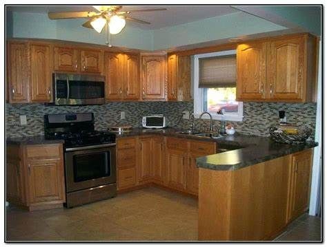 Kitchen Remodeling White Oak Cabinets Granite Counter Top Travertine ... Honey Oak Kitchen Cabinets, Honey Oak Kitchen, Natural Cabinets, Light Grey Kitchen Cabinets, Light Grey Kitchens, Maple Kitchen, Oak Kitchen Cabinets, Maple Cabinets, Stone Backsplash