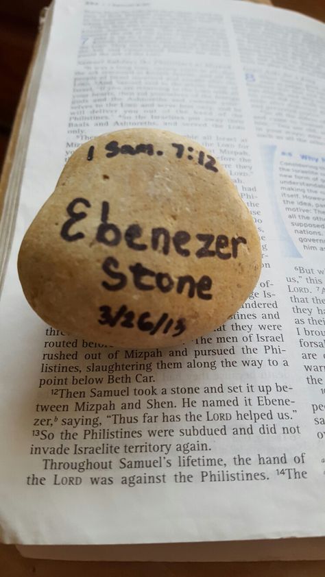 Remember God's Continual Faithfulness. Make your own Ebenezer Stone and display it somewhere you see it often. Ebenezer Stone, Romans 10 15, Spiritual Notes, Nursing Home Gifts, Campus Life, Biblical Verses, Love Days, Childrens Church, Story Book