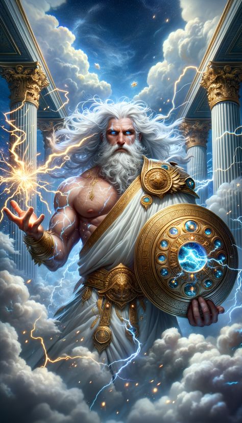 Explore our Wallpapers of Zeus King of the Greek Gods Zeus Vs Thor, Zeus Art Greek Mythology, Greek Gods Zeus, Zeus Wallpaper, Zeus God Of Thunder, Zeus Greek God, Zeus Art, Mythical Gods, Art Greek Mythology