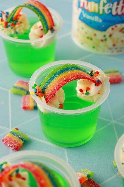 Recipes - Pillsbury Baking Rainbow Party Food, The Rainbow Connection, Easy Chocolate Pie, Jello Cups, Pillsbury Recipes, Jello Desserts, Ingredient Labels, Jello Recipes, Food Spot