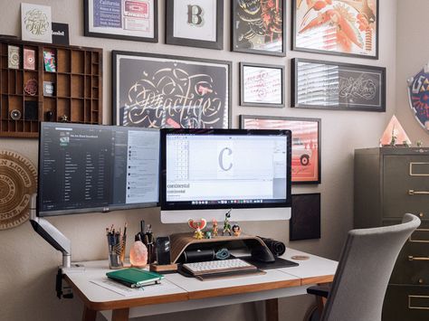 Imac Office, Imac Desk Setup, Workstation Desk, Desk Goals, Workspace Design, Desk Set, Desk Setup, Office Inspiration, Home Studio