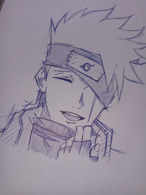 Kakashi Hatake.. Character from Naruto. Anime Drawing Kakashi, Kakashi Hatake Drawing Pencil, Kakashi Sketch Drawings, Kakashi Drawing Color, Kakashi Hatake Sketch, Kakashi Hatake Drawing, Kakashi Sketch, Kakashi Drawing, Naruto Drawings Easy