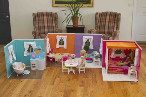 American Doll House, Ag Doll House, Doll Rooms, American Girl Doll Room, American Girl Dollhouse, American Girl Furniture, American Girl Diy, American Girl Doll House, American Girl Doll Furniture