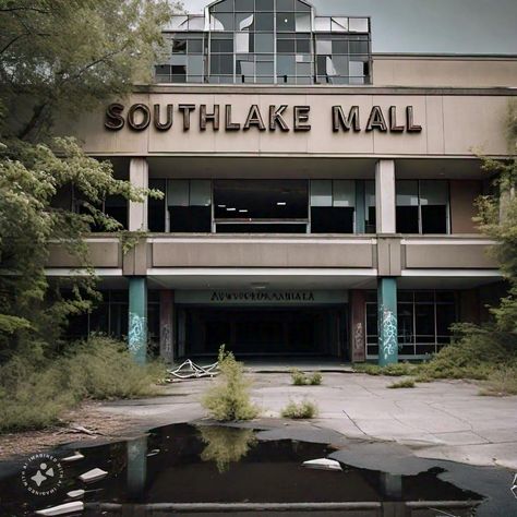 A creepy abandoned mall. That's the name of my local mall. Abandoned Store, Abandoned Mall, Abandoned Malls, Broken Window, Welcome Summer, Ghost Town, Shopping Malls, My Town, A Ghost