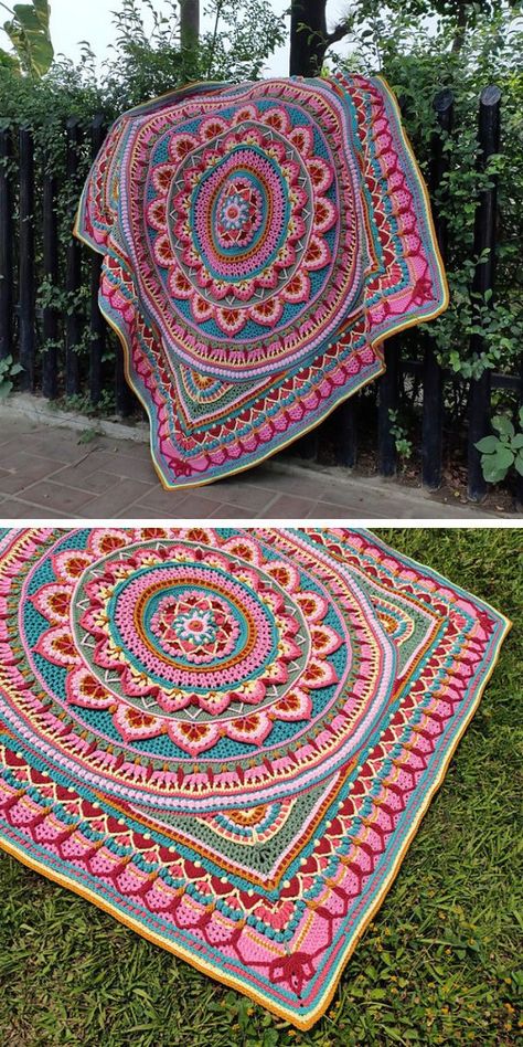 All NEW Crochet Blanket CALs 2023 Persian Tiles Blanket Crochet Pattern Free, 1001 Crochet Free Patterns, Bohemian Blanket Crochet Pattern, Blooming Joy Crochet Blanket, Mandela Crochet Blanket, Crocheted Afghan Patterns Free, Crochet Blanket Patterns Mandala, Mandala Crochet Blanket Pattern Free, Intricate Crochet Blanket Patterns