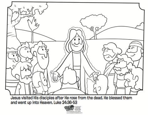 Jesus Appears to His Disciples Coloring Page Acts 3:19 Craft, Jesus Appeared To The Disciples Craft, Jesus Appears To His Disciples, Jesus And His Disciples, John 20, Sunday School Coloring Pages, Bible Story Crafts, Kid Coloring Page, Easter Coloring