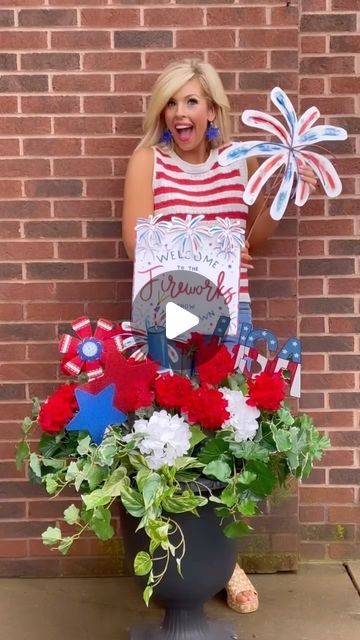 Amber Marie & Co. on Instagram: "🇺🇸Best Seller Alert! 🇺🇸
❤️Every year our patriotic collection sells out so fast! ❤️

⭐️⭐️Get ready for your summer patriotic holidays by shopping with us online! 🤗 You will find the most adorable collection of indoor and outdoor decor, as well as patriotic table top, serving wear, paper goods, wonderful jewelry, shirts, and dresses all with a red white and blue theme! 

Shop online 24/7 at AmberMarieAndCo.com

#patriotic #usa #america #memorialday #memorialdayweekend #4thofjuly #summer #frontdoor #frontporch #porchdecor #porchlife #porchview #porchgoals #ambermarieandcompany" Red White And Blue Theme, Porch Life, Blue Theme, Patriotic Holidays, And Dresses, Red White And Blue, Paper Goods, Porch Decorating, Memorial Day