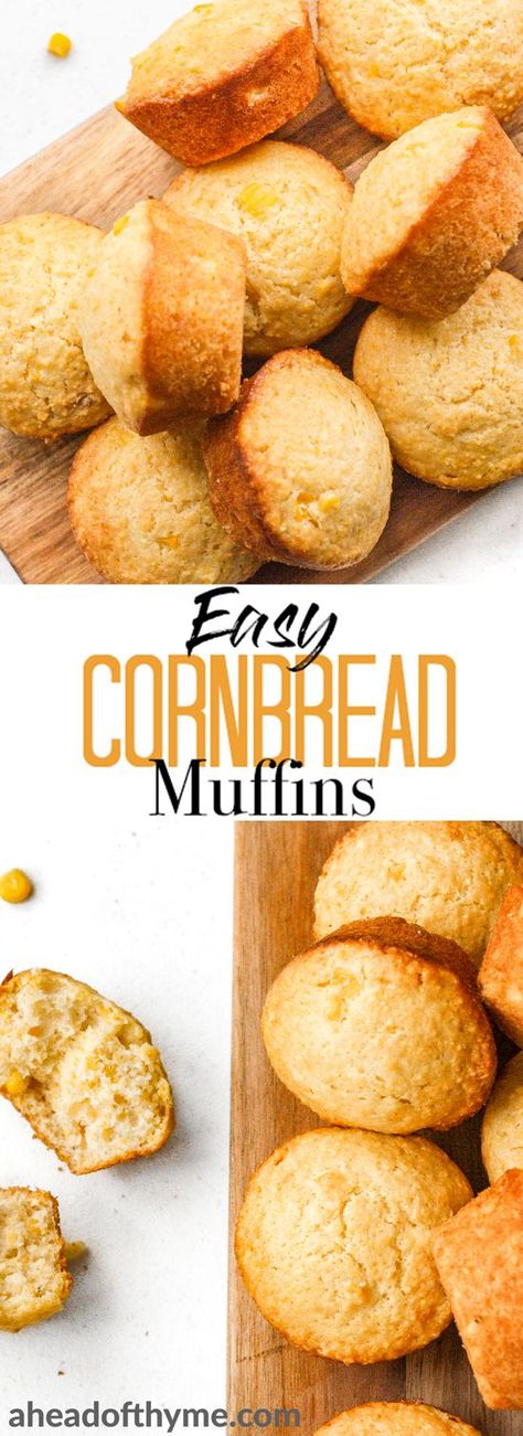 Easy Cornbread Muffins, Cornbread Corn, Corn Thanksgiving, Cooked Corn, Easy Cornbread, Cornbread Muffins Recipe, Fluffy Muffins, Thanksgiving Bread, Muffins Blueberry