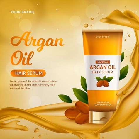 Realistic argan oil hair serum promo | Free Vector #Freepik #freevector #argan-oil #argan #herbal-oil #natural-oil Olive Oil For Face, Grocery Ads, Dental Marketing, Henna Hair, Argan Oil Hair, Cedarwood Essential Oil, Dyed Natural Hair, Amber Glass Bottles, Oil Hair