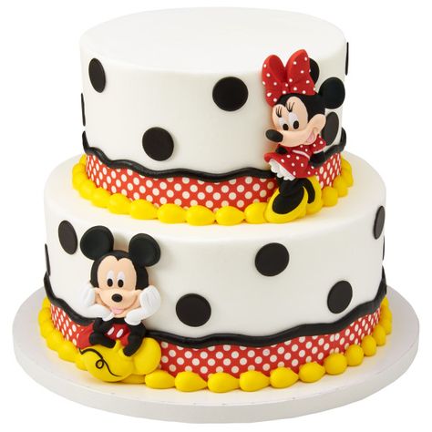 Mickey Birthday Cakes, Cinderella Cupcakes, Mickey And Minnie Cake, Minnie Mouse Birthday Theme, Twin Birthday Cakes, Minnie Y Mickey Mouse, Minnie Mouse Birthday Cakes, Mickey Theme, Mickey Cakes