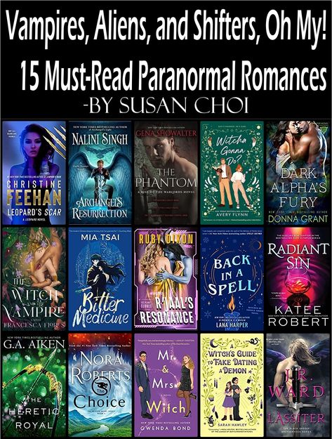 J R Ward Books, Witch Romance Books, Alien Romance Books, Paranormal Books Romance Novels, Shifter Books, Shifter Romance Books, Paranormal Fantasy Books, Vampire Romance Books, Gothic Novels