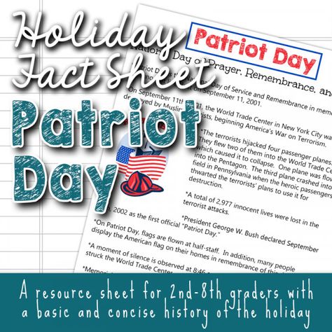 This year, use some of these Patriot Day FREE printables, activities, and more! They are all great ways to remember September 11, 2001. #patriotday #freeprintables #homeschool #freehomeschoolprintables #patriotdayactivities #september11 Patriot Day Activities, Labor Day Homeschool Lesson, Veterans Day Homeschool Lesson, 4th Of July Unit Study, Memorial Day Unit Study, Patriots Day Activities, Memorial Day Trivia Free Printable, Homeschool Copywork, What Makes A Hero