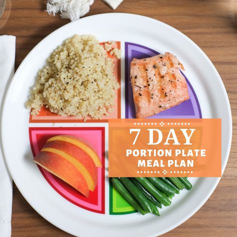 Eat balanced meals with MyPlate breakfast ideas, including some vegetarian options! #myplate #choosemyplate #balancedmeals #portionplate Balanced Meal Prep, 7 Day Healthy Meal Plan, Nutrition Plate, Plate Method, 1500 Calorie Diet, Portion Plate, Healthy Meal Plan, Meal Prep Ideas, Healthy Oatmeal