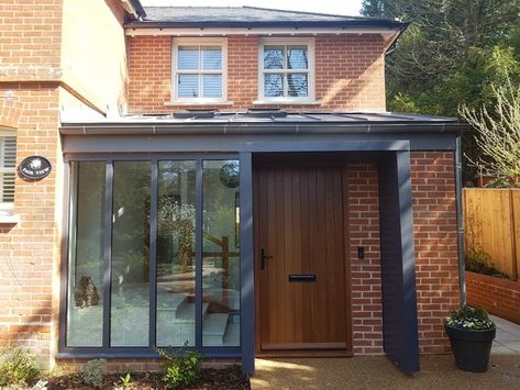 Front Of House Extension Ideas, Entrance Extension, Side Extension Ideas, Double Height Lobby, Front Extension, Extension Inspiration, Porch Extension, Winchester Hampshire, Side Extension