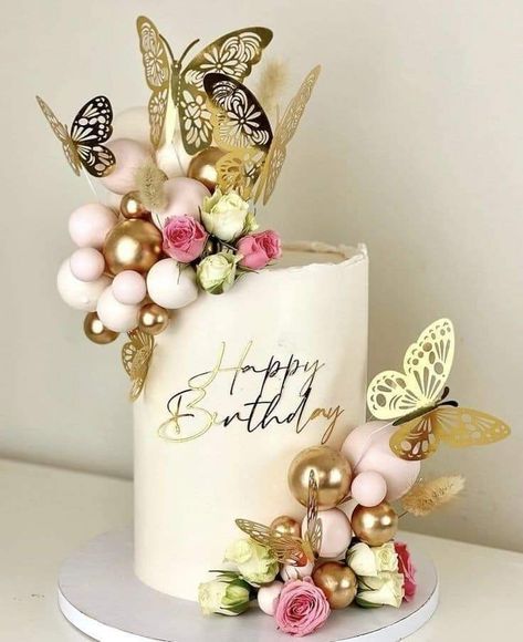 Easter Desserts Cake, 50th Birthday Cake For Women, 44 Tattoo, Birthday Cake Decorating Ideas, Beauty Cakes, 21st Birthday Cakes, Beautiful Cake Designs, Elegant Birthday Cakes, Custom Birthday Cakes