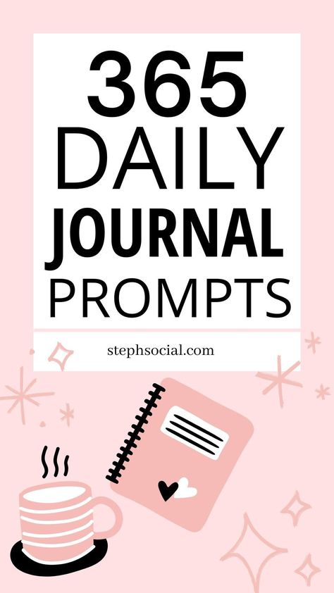 Cute Daily Journal Ideas, Writing A Journal Ideas, 365 Daily Journal Prompts, Daily Journalling Ideas, Journal Jar Questions, Beginner Journal Ideas, My Life Story Journal Prompts, Grandma Journal Prompts, Lists To Make Journal Writing Prompts