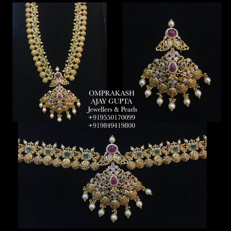 2 In 1 Vaddanam Designs, Omprakash Jewellers, Vaddanam Designs, Winter Bridal Jewelry, Petrol Pump, Antique Necklaces Design, Antique Necklaces, Hip Belt, Diamond Jewelry Necklace