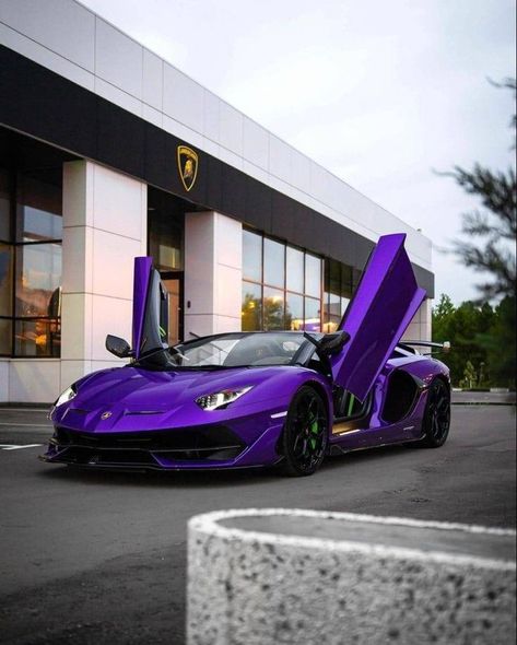 Lamborghini Aventador Purple, Tesla Car Aesthetic, Cool Lamborghini, Purple Lamborghini, Lamborghini Svj, New Tesla Roadster, Purple Cars, Lamborghini Aventador Roadster, 2023 Tesla