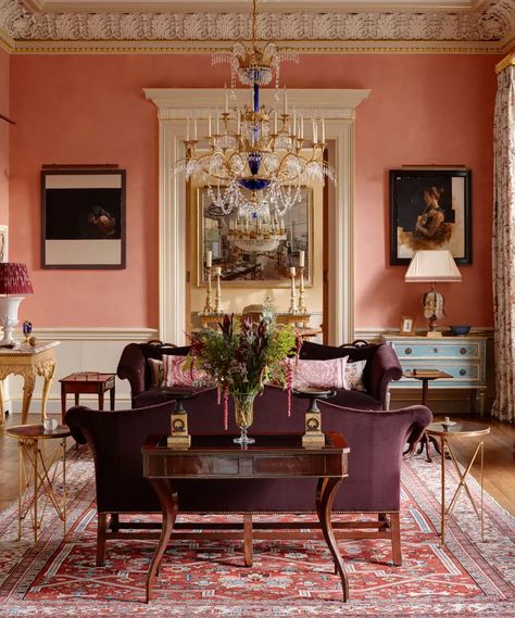 What is the most stressful color? The one shade to never use | Homes & Gardens | Feminine Interior, Mike Fisher, Red Furniture, Classic Feminine, House Studio, Red Rooms, Red Interior, Pink And Red, Contemporary Living